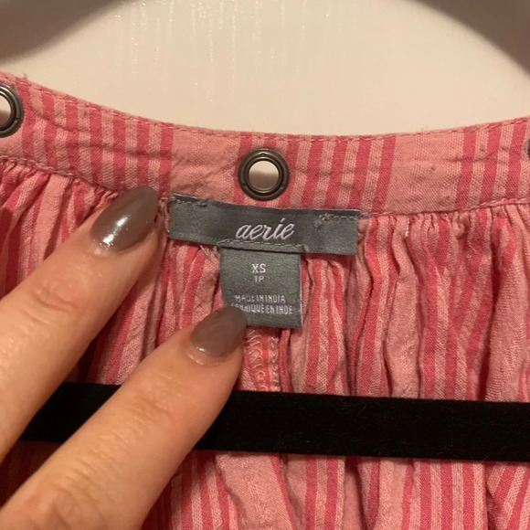 Aerie Striped Flowy Lightweight Blouse - Picture 6 of 7